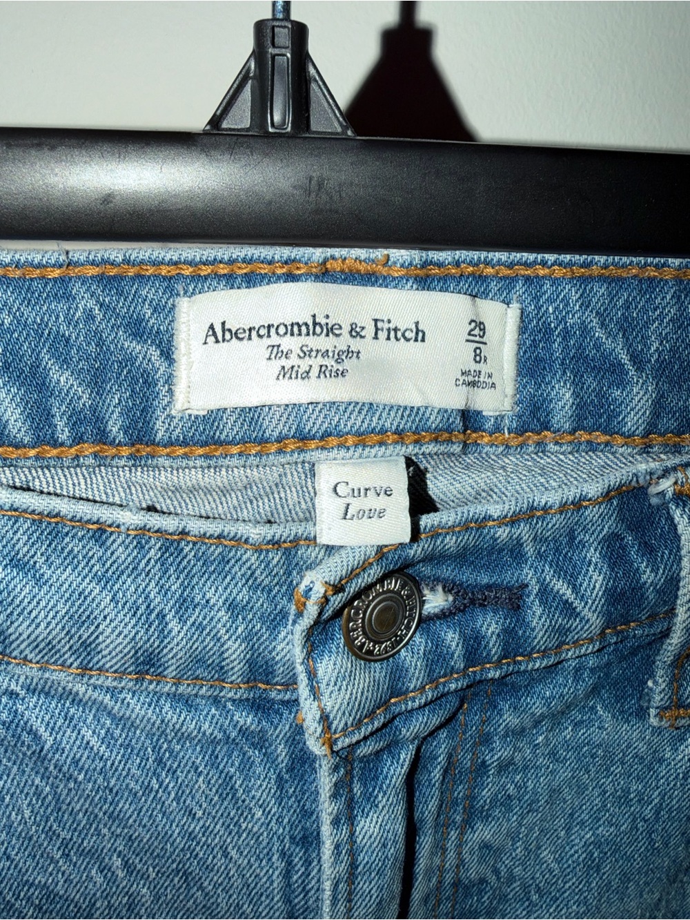 Abercrombie & Fitch Mid Rise Straight Women's Jeans - Curve Love